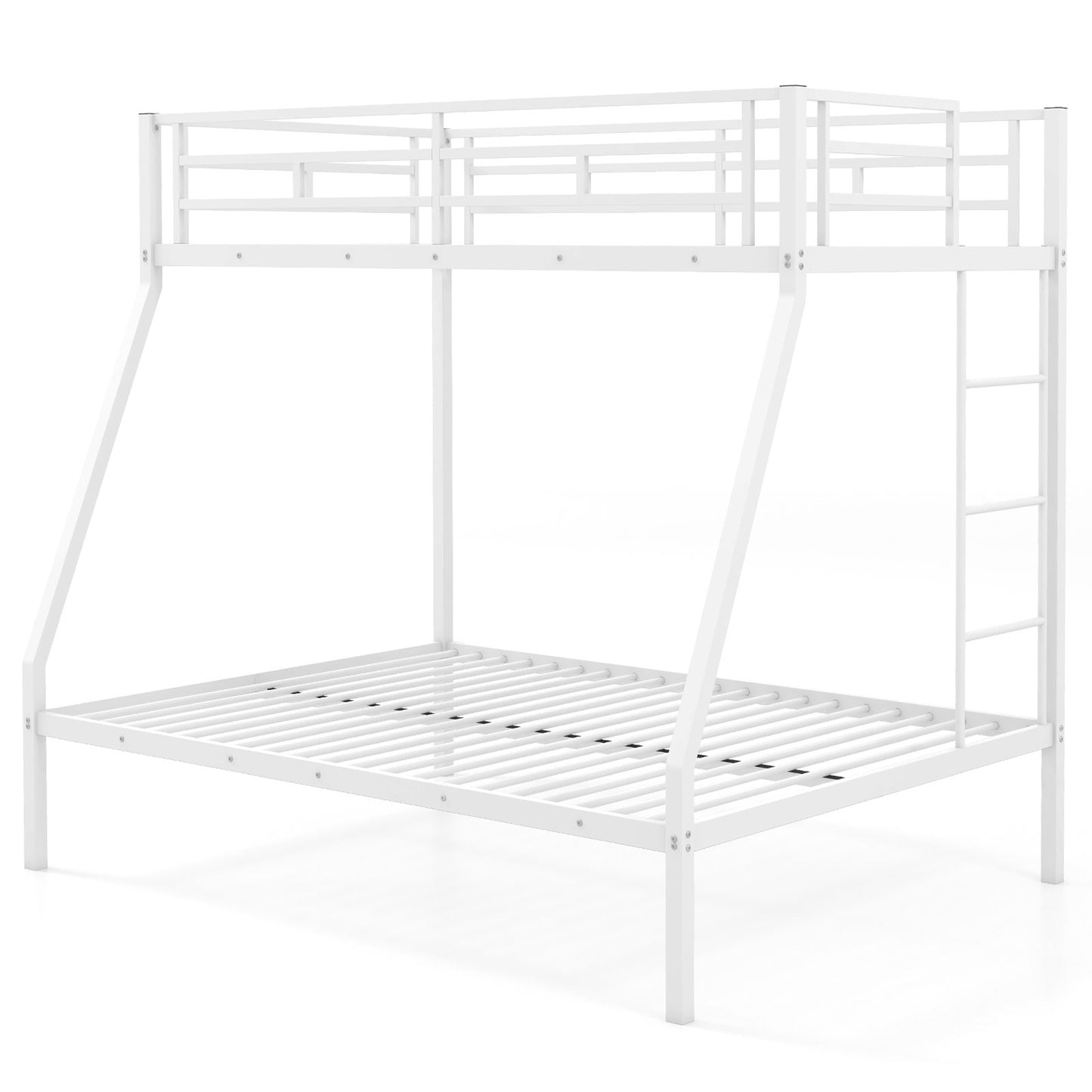 Space-Saving Metal Bed Frame for Teens and Adults, Noise-Free, No Box Spring Required - White