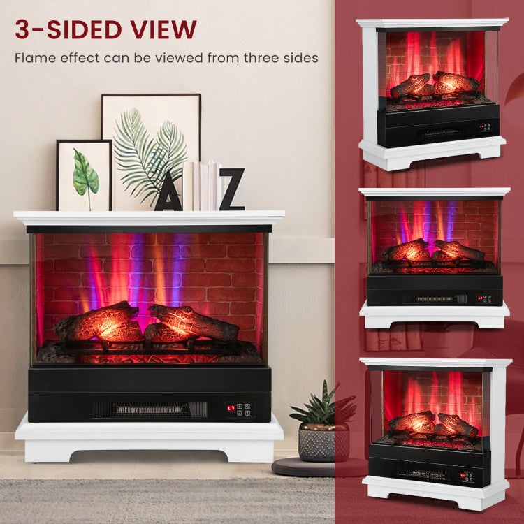 27 Inch Freestanding Electric Fireplace with Remote Control
