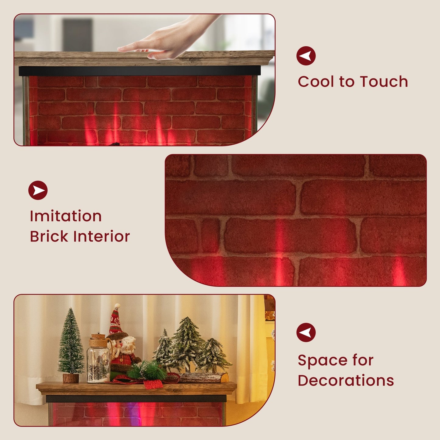 27 Inch Freestanding Electric Fireplace with Remote Control