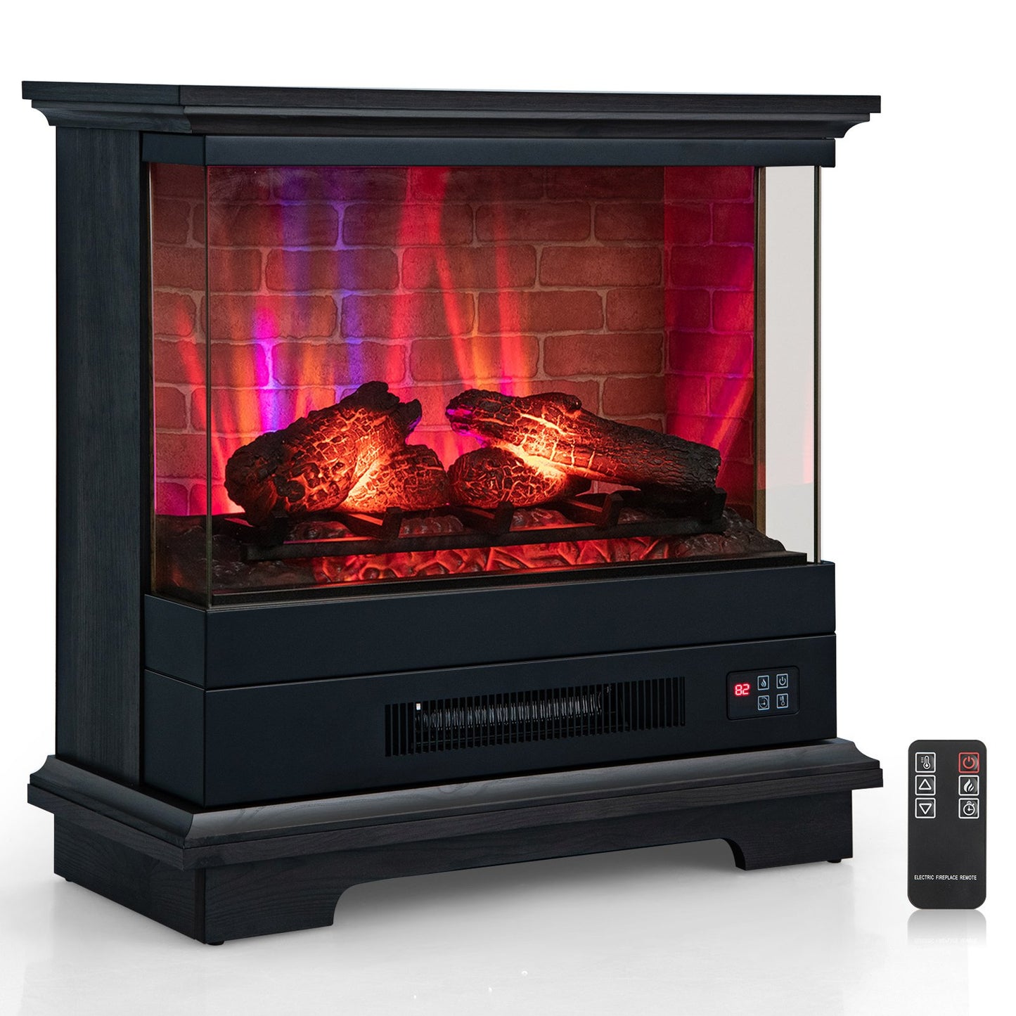 27 Inch Freestanding Electric Fireplace with Remote Control
