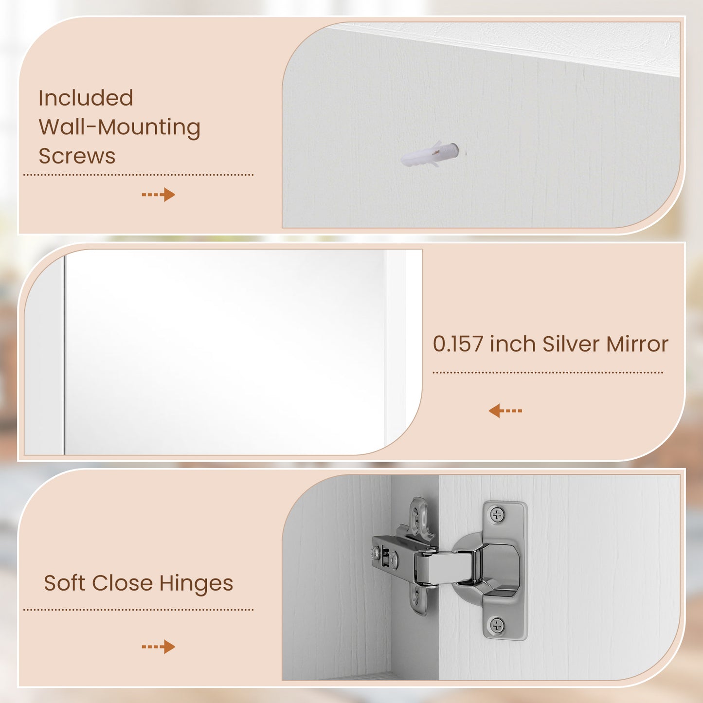 Space-Saving Corner Medicine Cabinet with Mirror Door & Adjustable Shelf for Bathroom - White