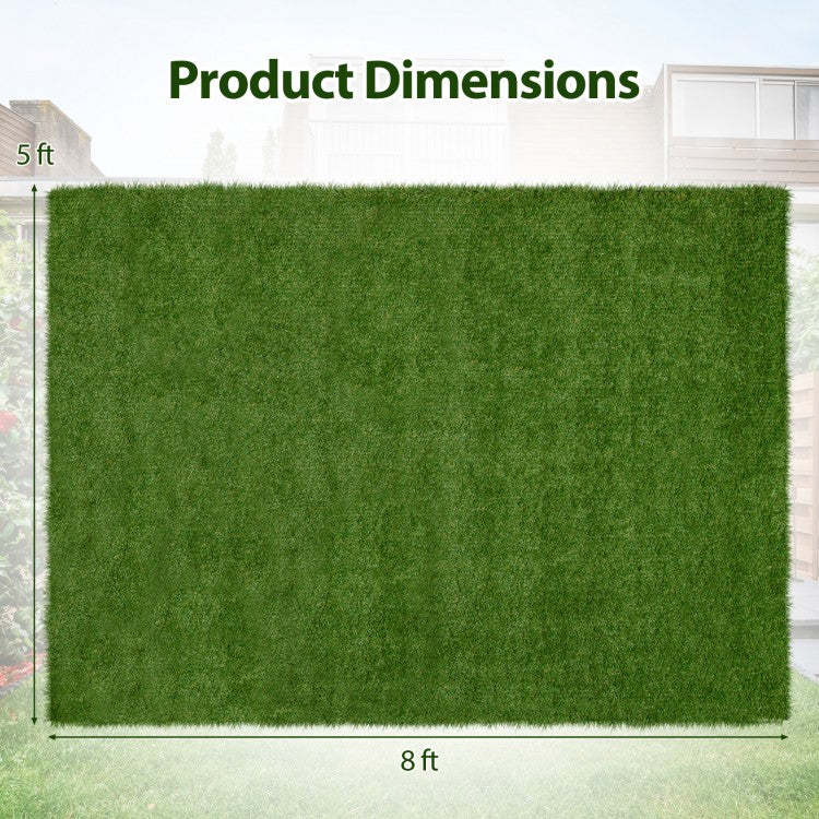 Premium Indoor/Outdoor Artificial Grass Mat with Drainage Holes for Easy Cleaning