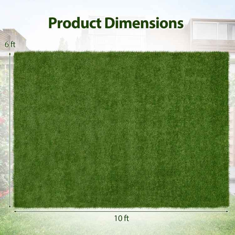 Premium Indoor/Outdoor Artificial Grass Mat with Drainage Holes for Easy Cleaning