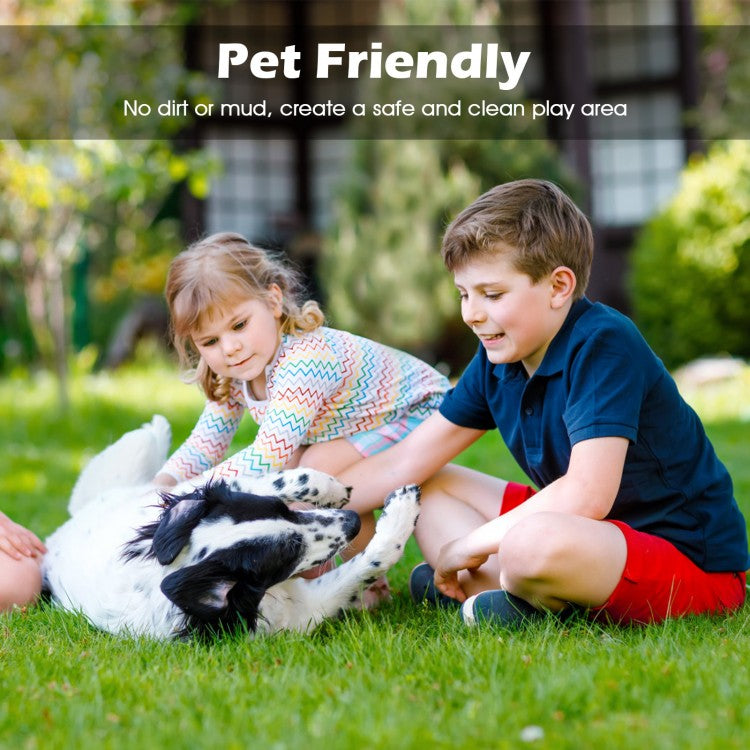 Premium Indoor/Outdoor Artificial Grass Mat with Drainage Holes for Easy Cleaning