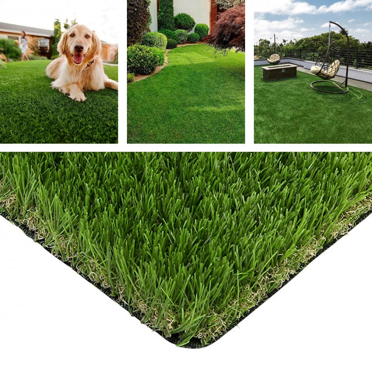 Premium Indoor/Outdoor Artificial Grass Mat with Drainage Holes for Easy Cleaning