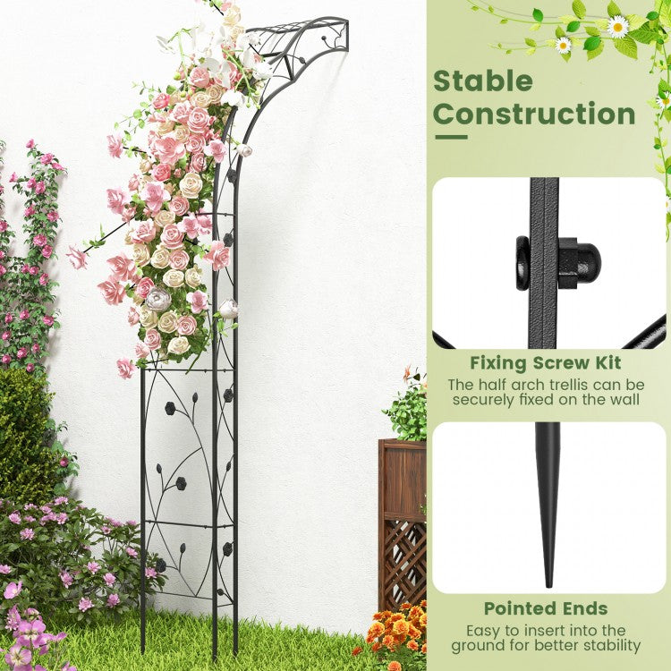 Multipurpose Metal Garden Arch Trellis with 7 Adjustable Forms for Climbing Plants and Decorations