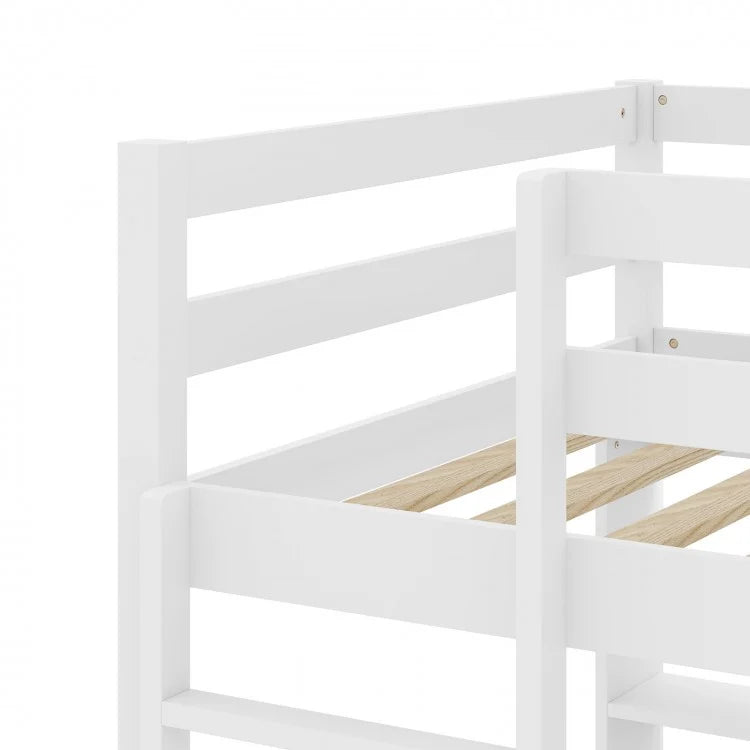 Space-Saving Twin Loft Bed with LED Light, Built-In Desk, and Charging Station – No Box Spring Required