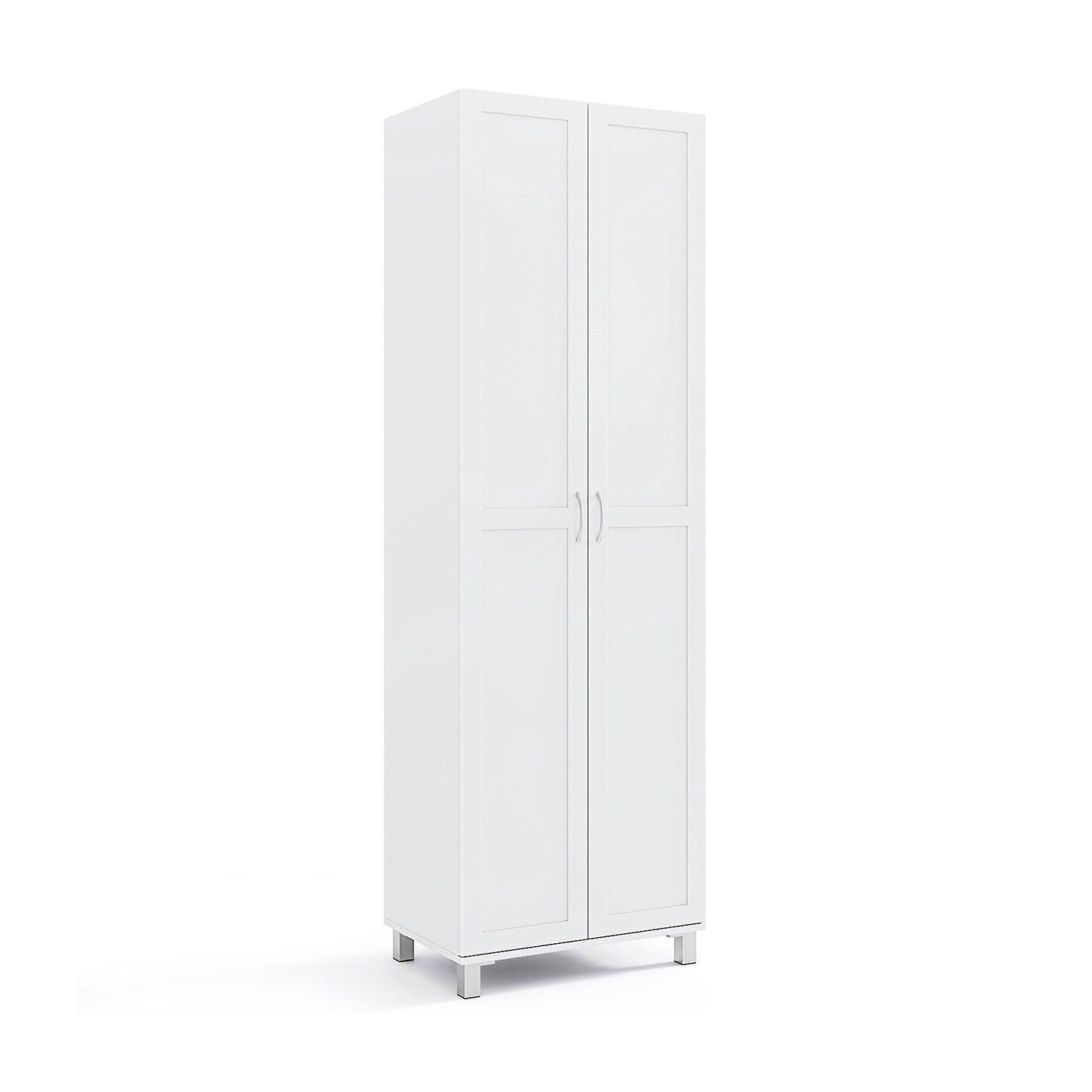 Tall Freestanding Storage Cabinet with Adjustable Shelves and Double Doors 73.5 Inch