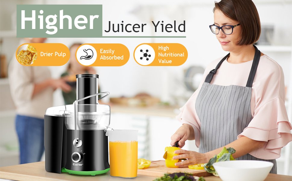400W Stainless Steel Juice Extractor with 2-Speed Modes for Fruits & Vegetables