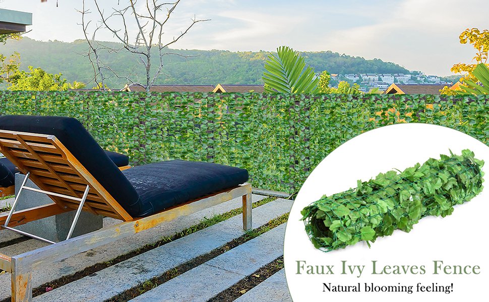 Faux Ivy Privacy Fence Screen – Realistic Greenery for Indoor & Outdoor Use