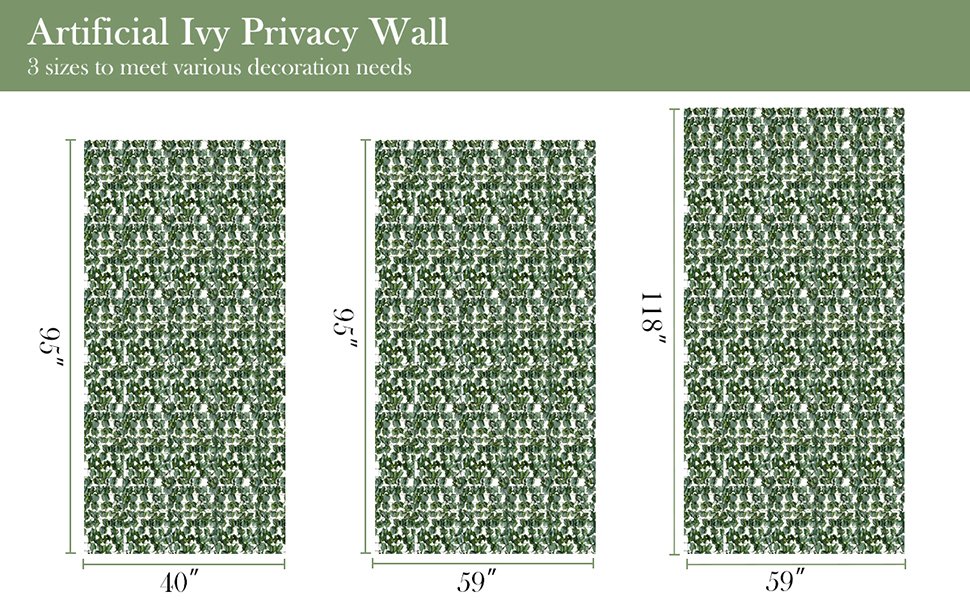 Faux Ivy Privacy Fence Screen – Realistic Greenery for Indoor & Outdoor Use