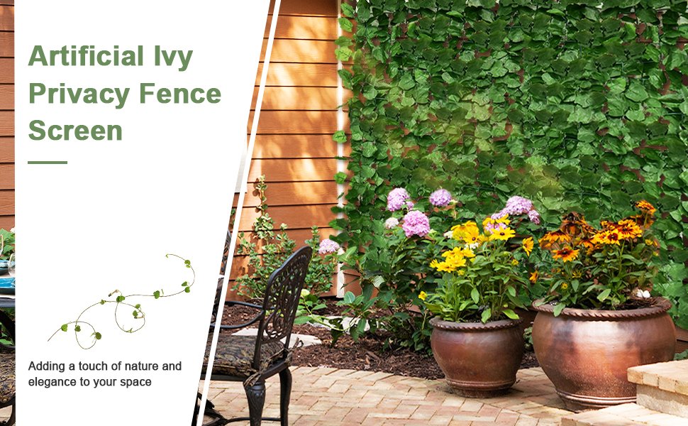 Realistic Maple Leaf Artificial Hedge – 118" x 39.4" Privacy & Decor Fence