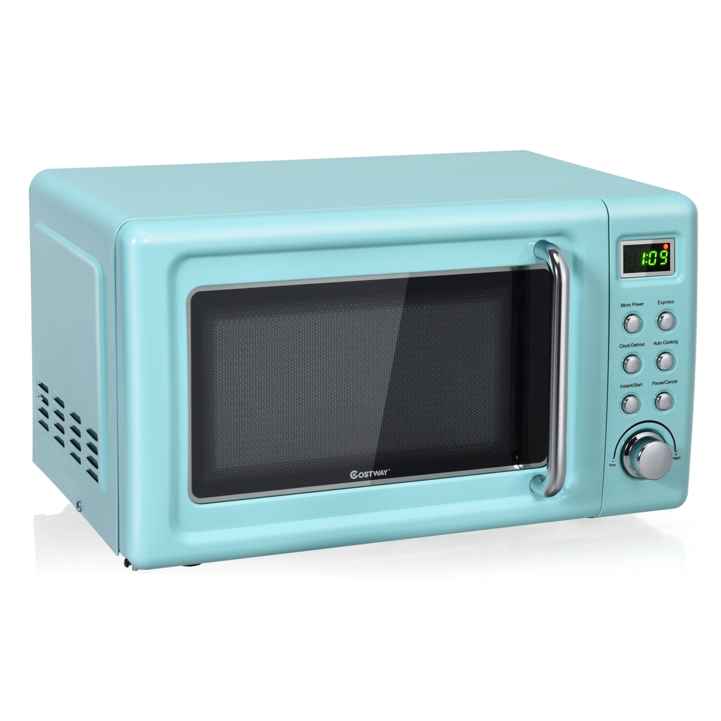 700W Retro 0.7 Cu. Ft Microwave with 5 Power Levels & Child Lock