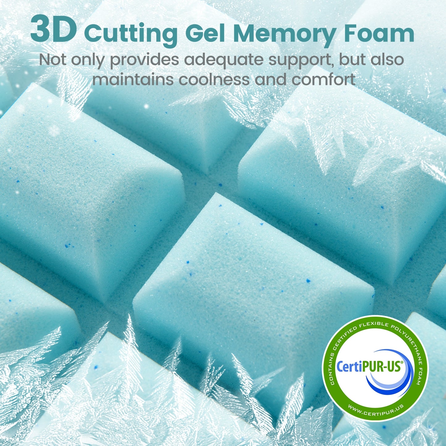 Set of 2 Cooling Gel Memory Foam Pillows with 3D Airflow Technology and Removable Pillowcases