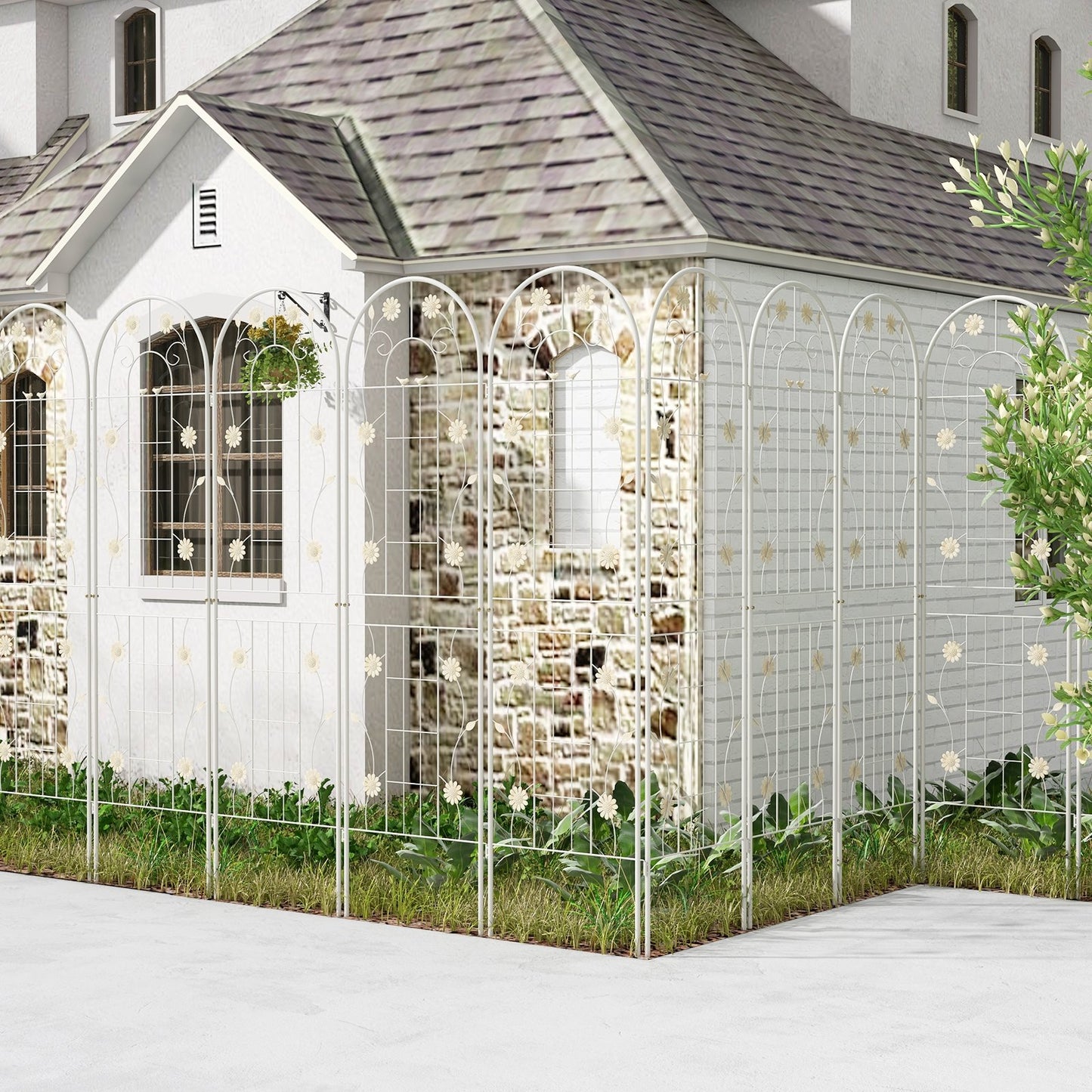 2 Pack Decorative Metal Garden Trellis – Sturdy, Rustproof Support for Climbing Plants