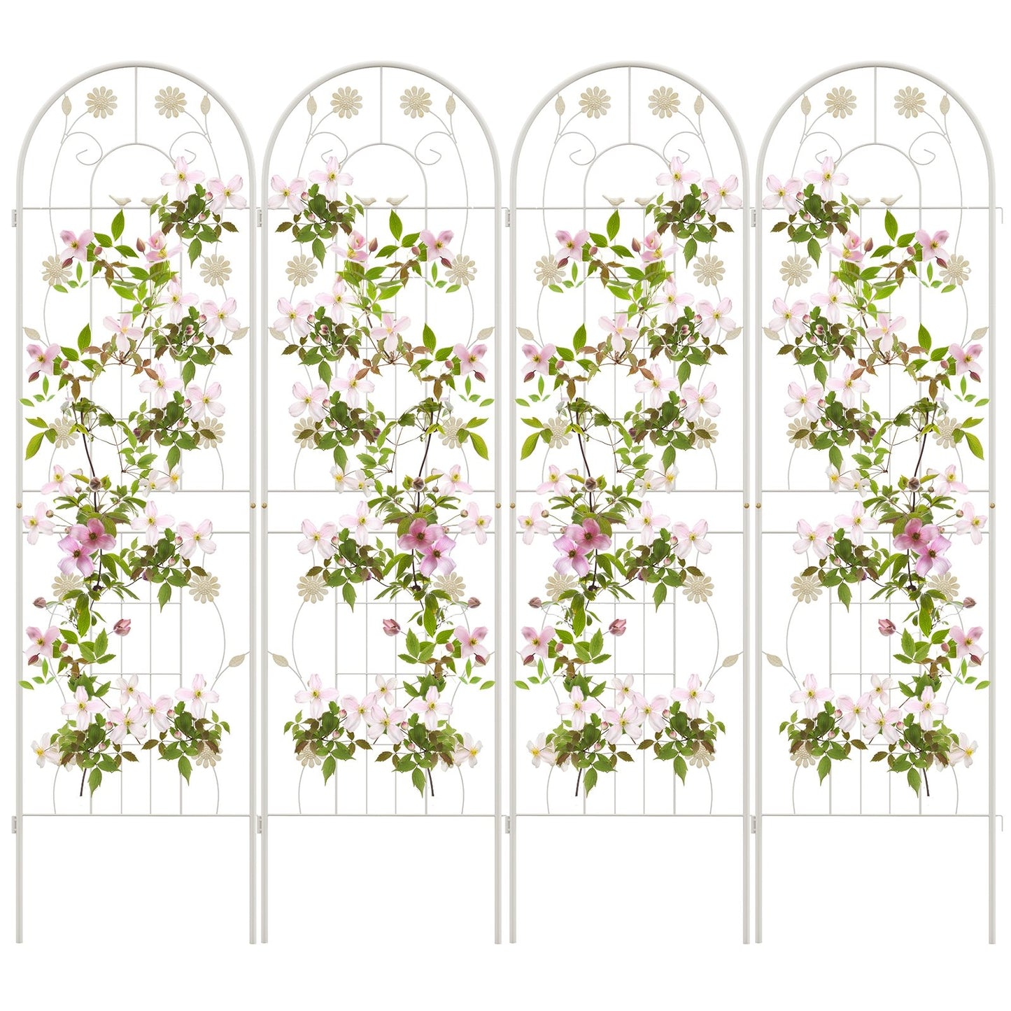 4 Pack 71" Metal Garden Trellis – Durable Support for Climbing Plants & Vines