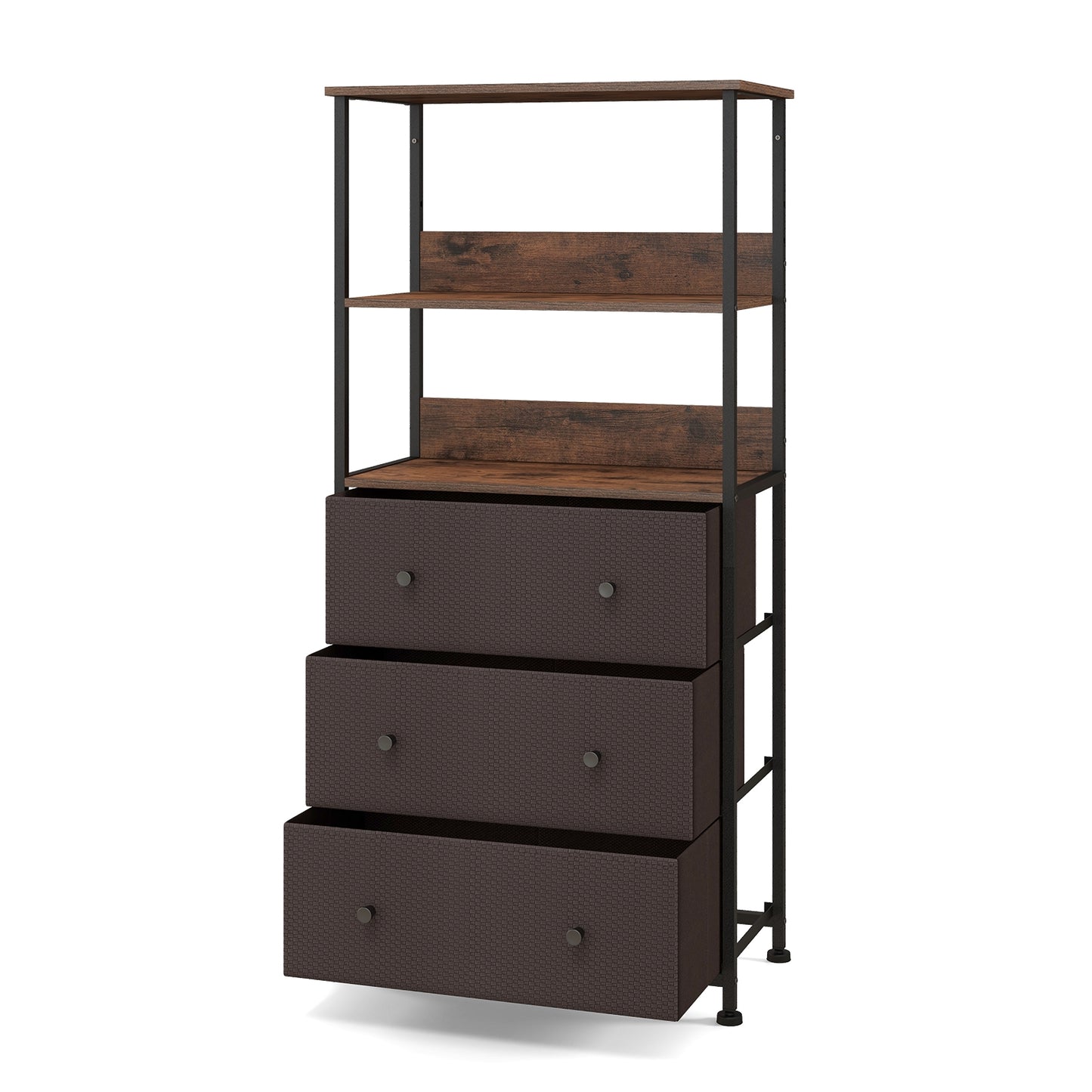 3-Drawer Fabric Storage Chest with Anti-Tipping Safety - Modern Organizer