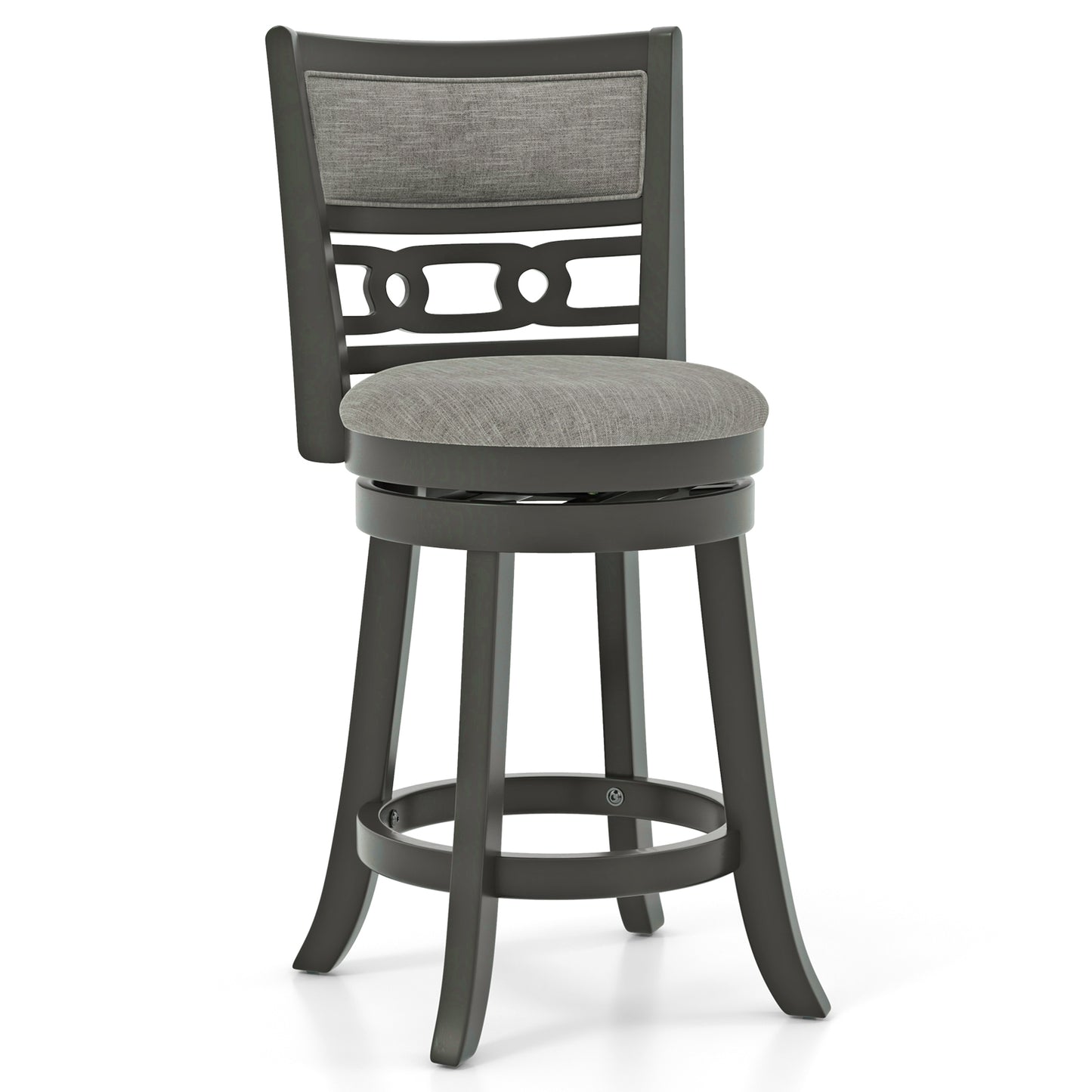Swivel Bar Chair Set of 1 or 2 with Wooden Frame and 26" Seat Height for Pub or Kitchen