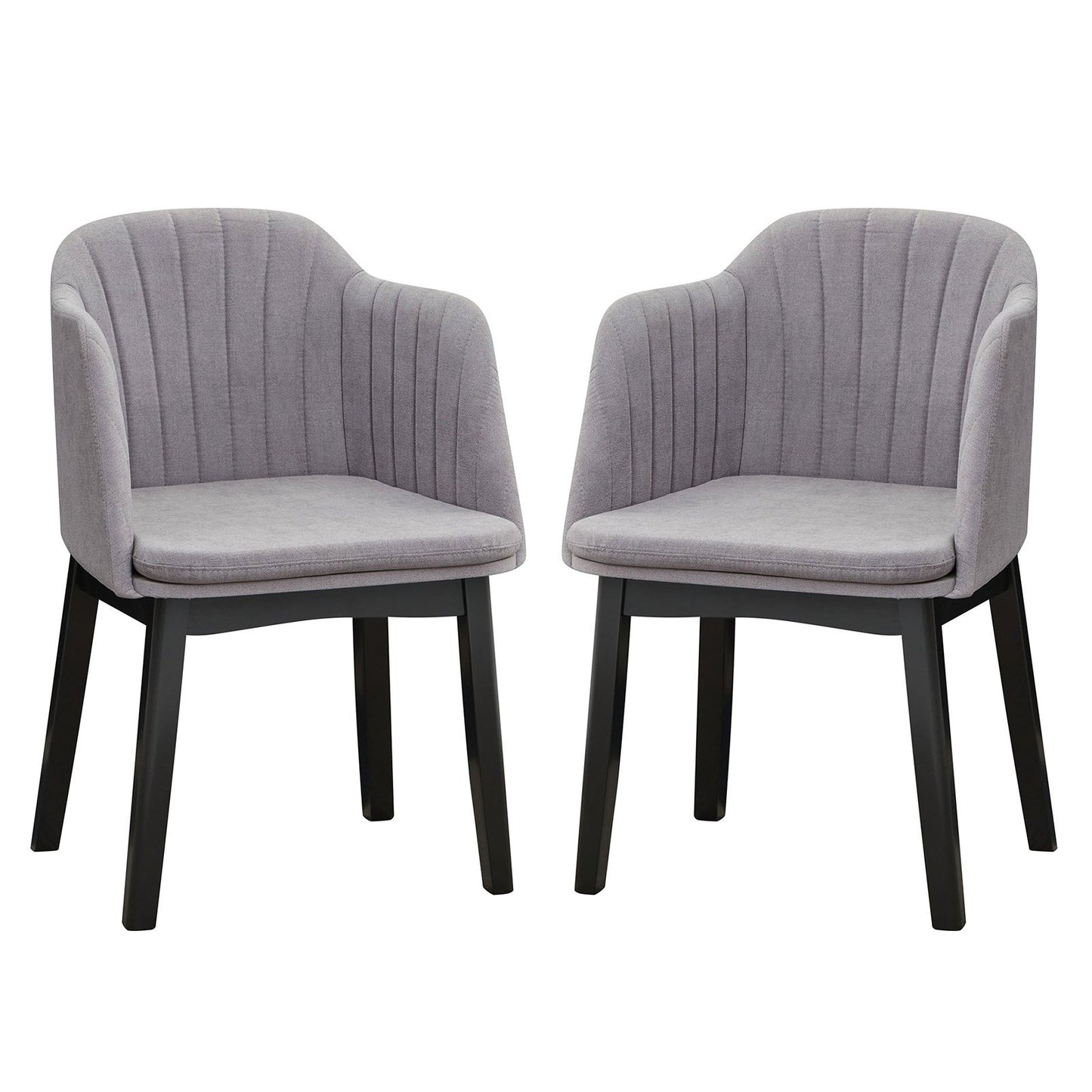Modern Velvet Upholstered Dining Chairs with Curved Backrests for Dining and Accent Use, Set of 2