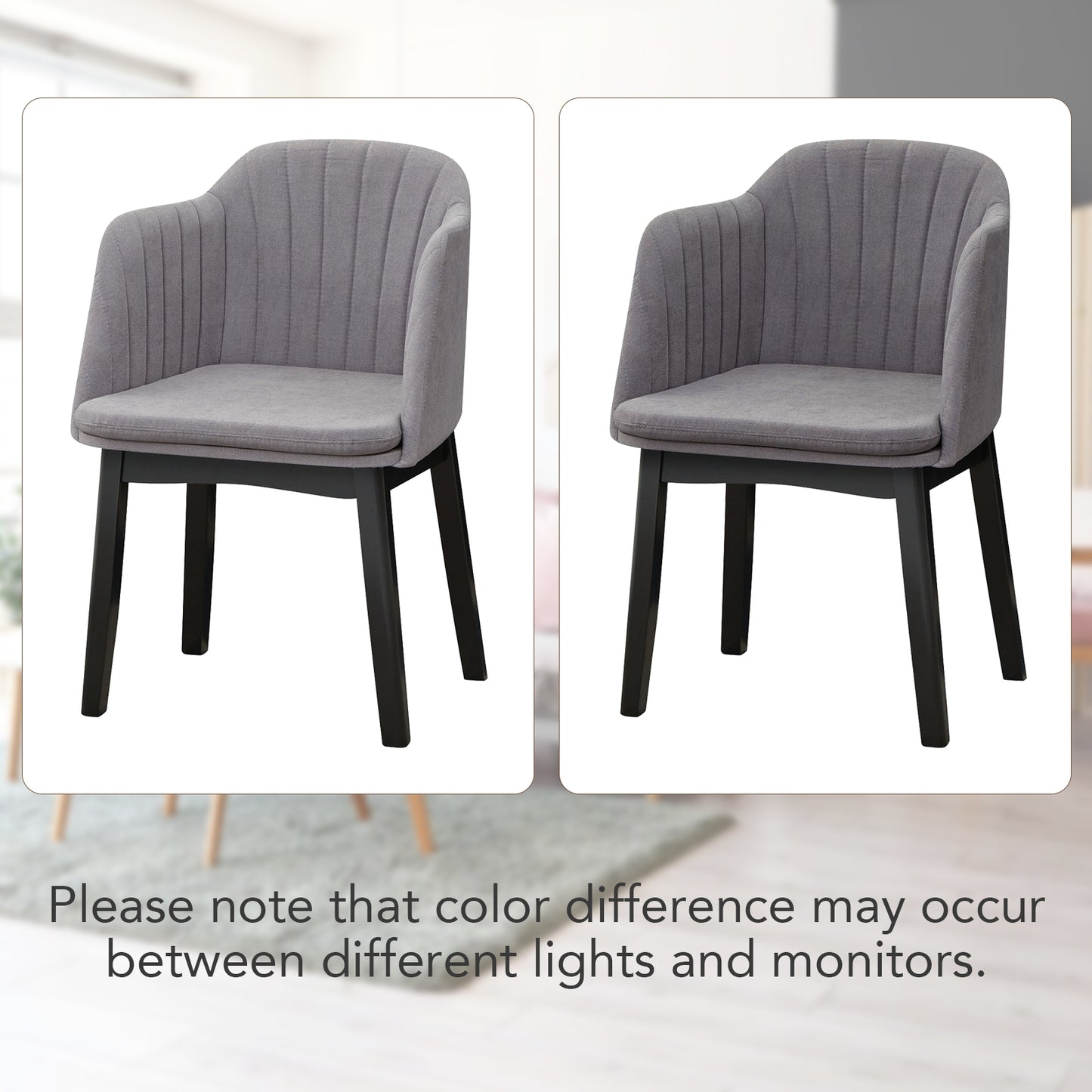 Modern Velvet Upholstered Dining Chairs with Curved Backrests for Dining and Accent Use, Set of 2