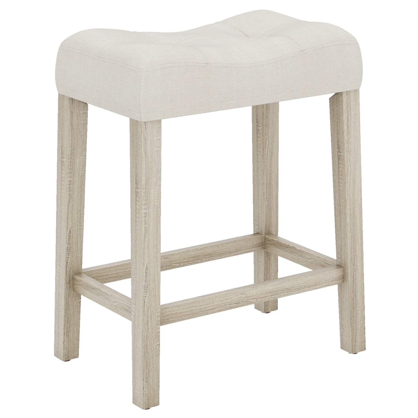 Upholstered Counter Height Bar Stools Set of 4 with Curved Saddle Seat