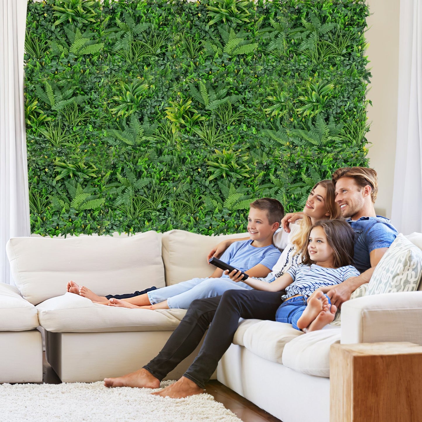 4 Pack 20 x 20 Inch Faux Boxwood Hedge Panels for Indoor & Outdoor Use