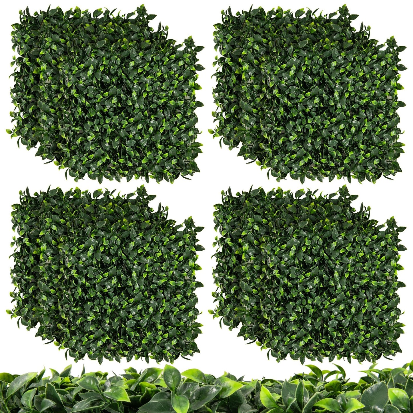12 Pack 20" x 20" Artificial Gardenia Grass Panels - Lush Greenery for Any Space