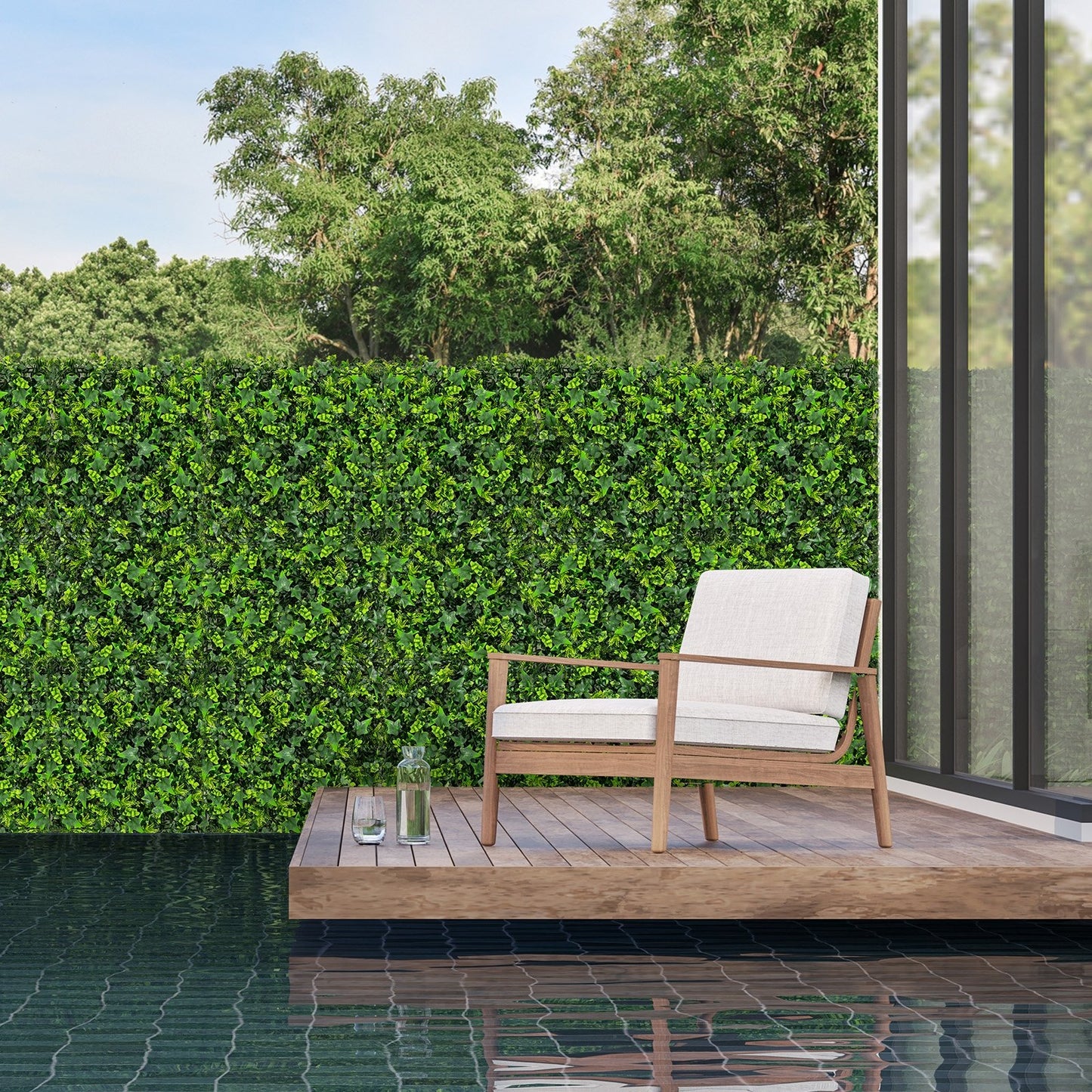 12 Pack 20x20 Inch Artificial Mixed Leaf Greenery Panels with Detachable Branches