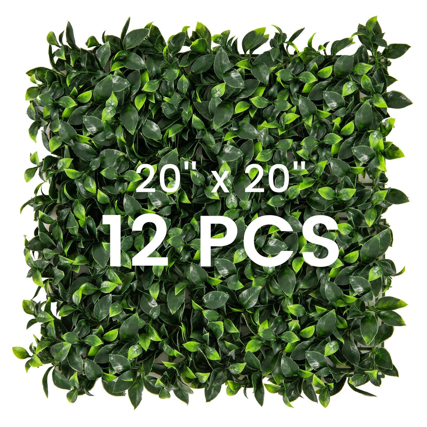 12 Pack 20" x 20" Artificial Gardenia Grass Panels - Lush Greenery for Any Space
