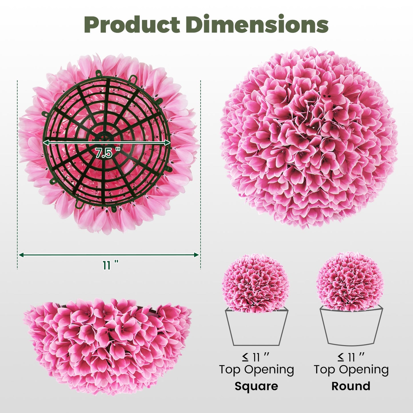 2 PCS Artificial Boxwood Topiary Balls – Lifelike Faux Plant Decorative Balls for Indoor & Outdoor Decor