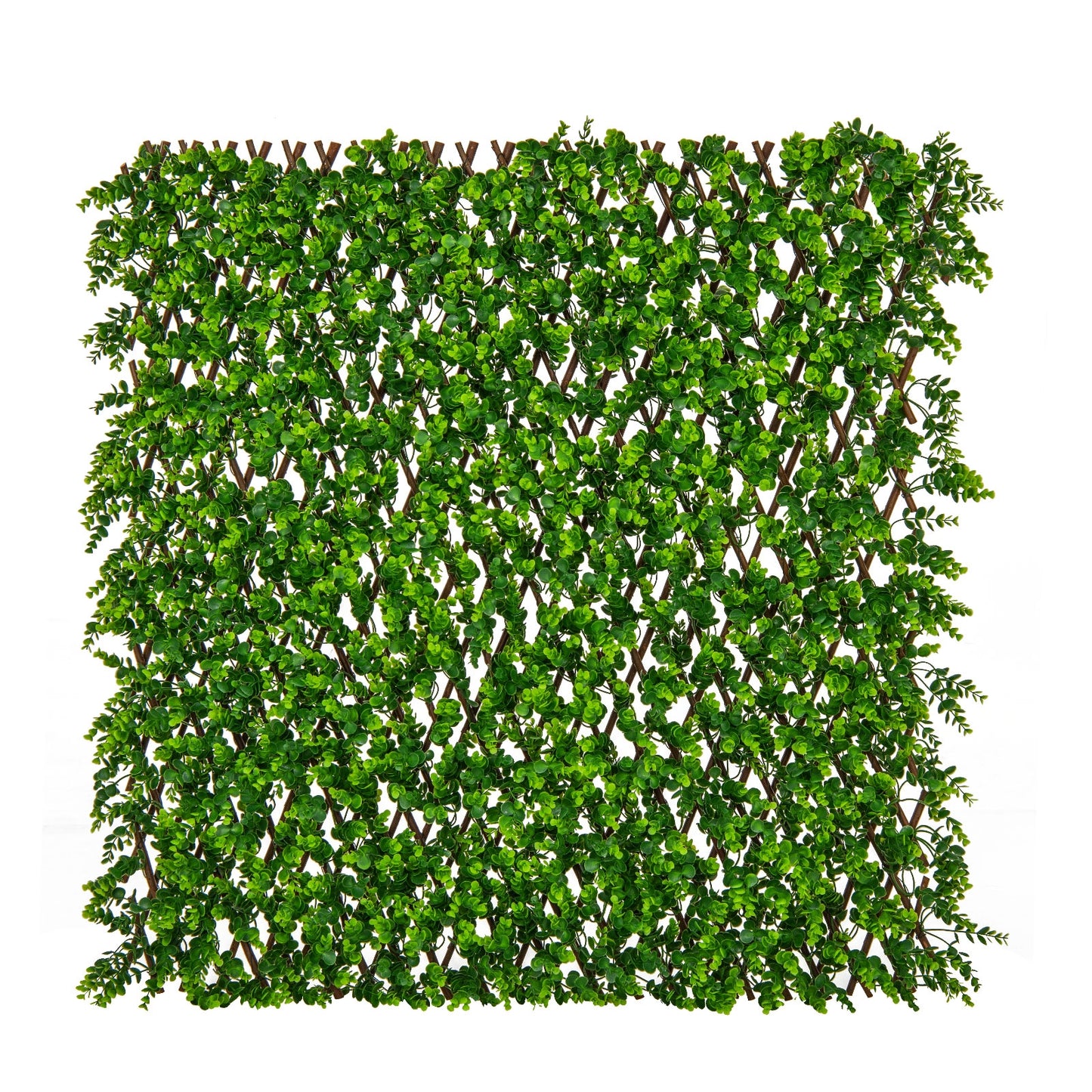 Adjustable Privacy Fence Screen with UV-Resistant Artificial Greenery for Balcony & Patio