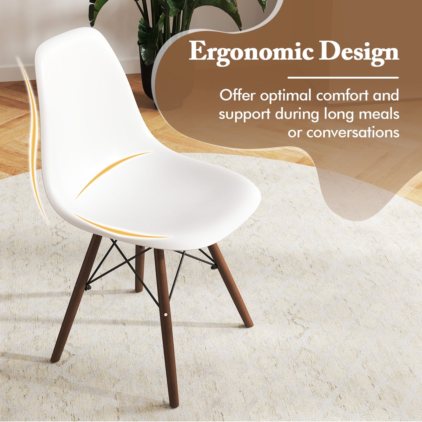 5 Piece Dining Set with Solid Wood Legs in Beige for Modern Kitchens