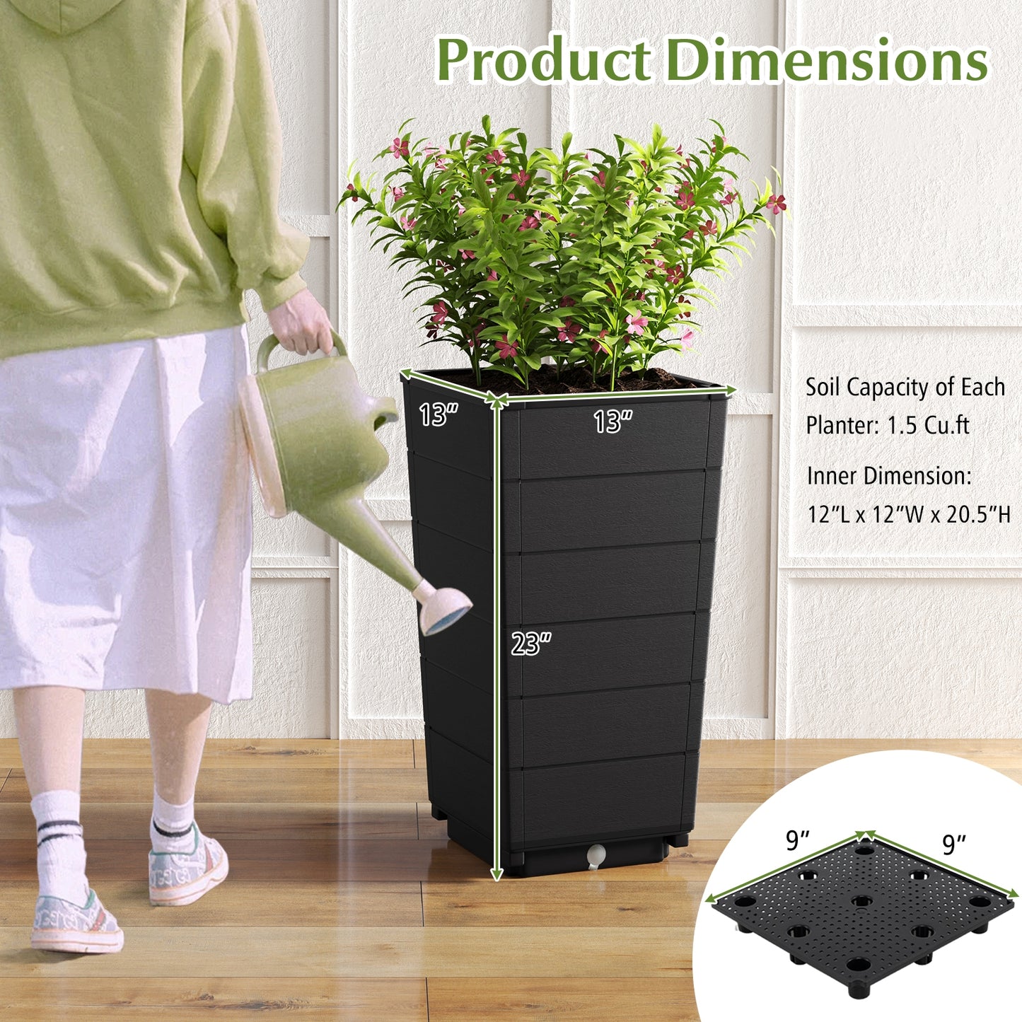 Stylish Modern Flower Planter for Porch, Lobby & Outdoor Spaces