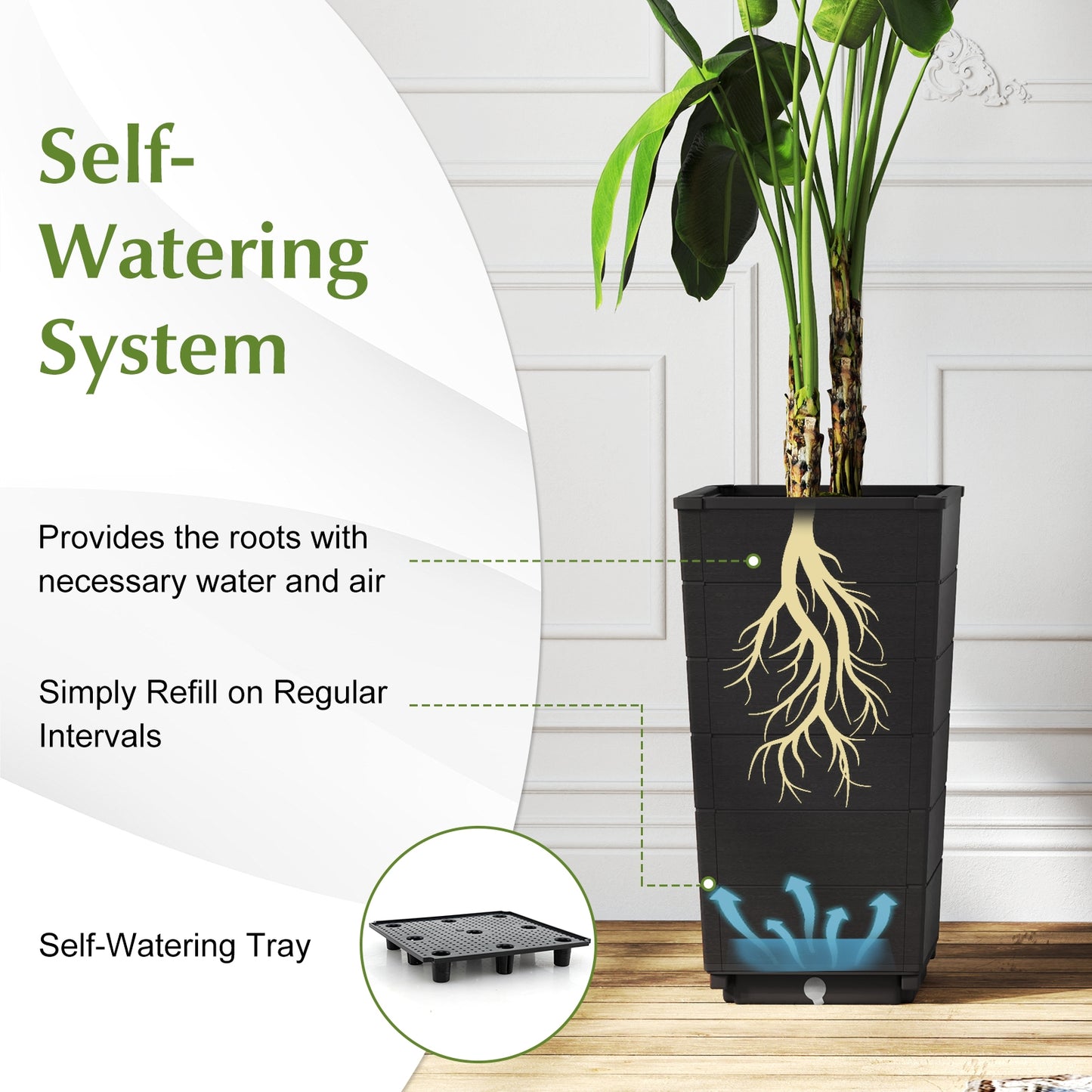 Stylish Modern Flower Planter for Porch, Lobby & Outdoor Spaces