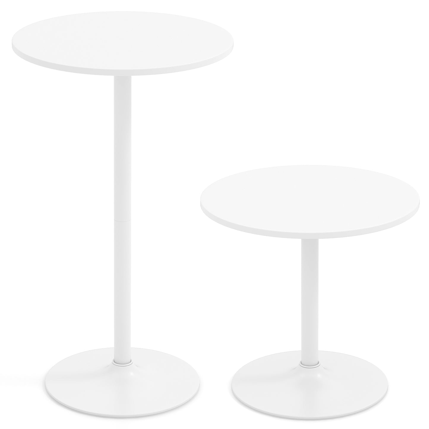 Round 40 Inch Bar Height Bistro Table Tall Coffee and Cocktail Table