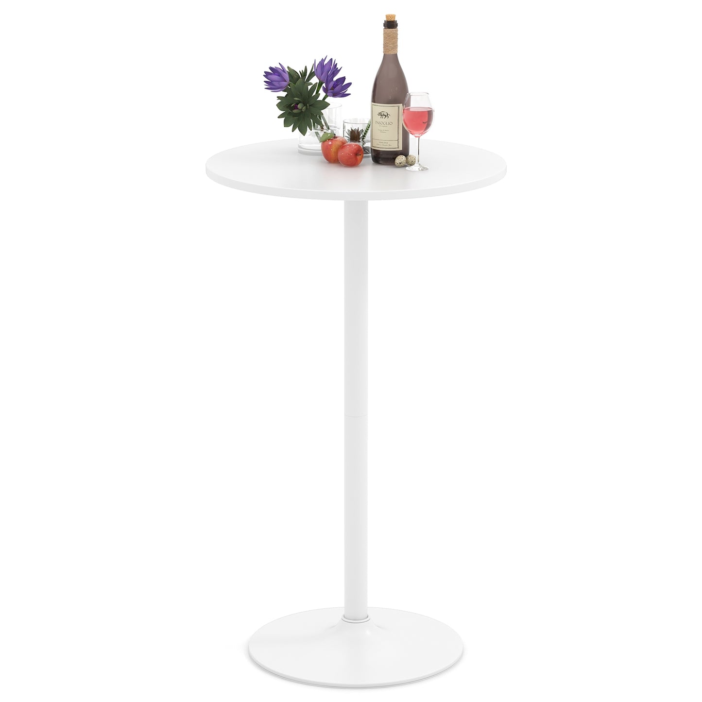 Round 40 Inch Bar Height Bistro Table Tall Coffee and Cocktail Table