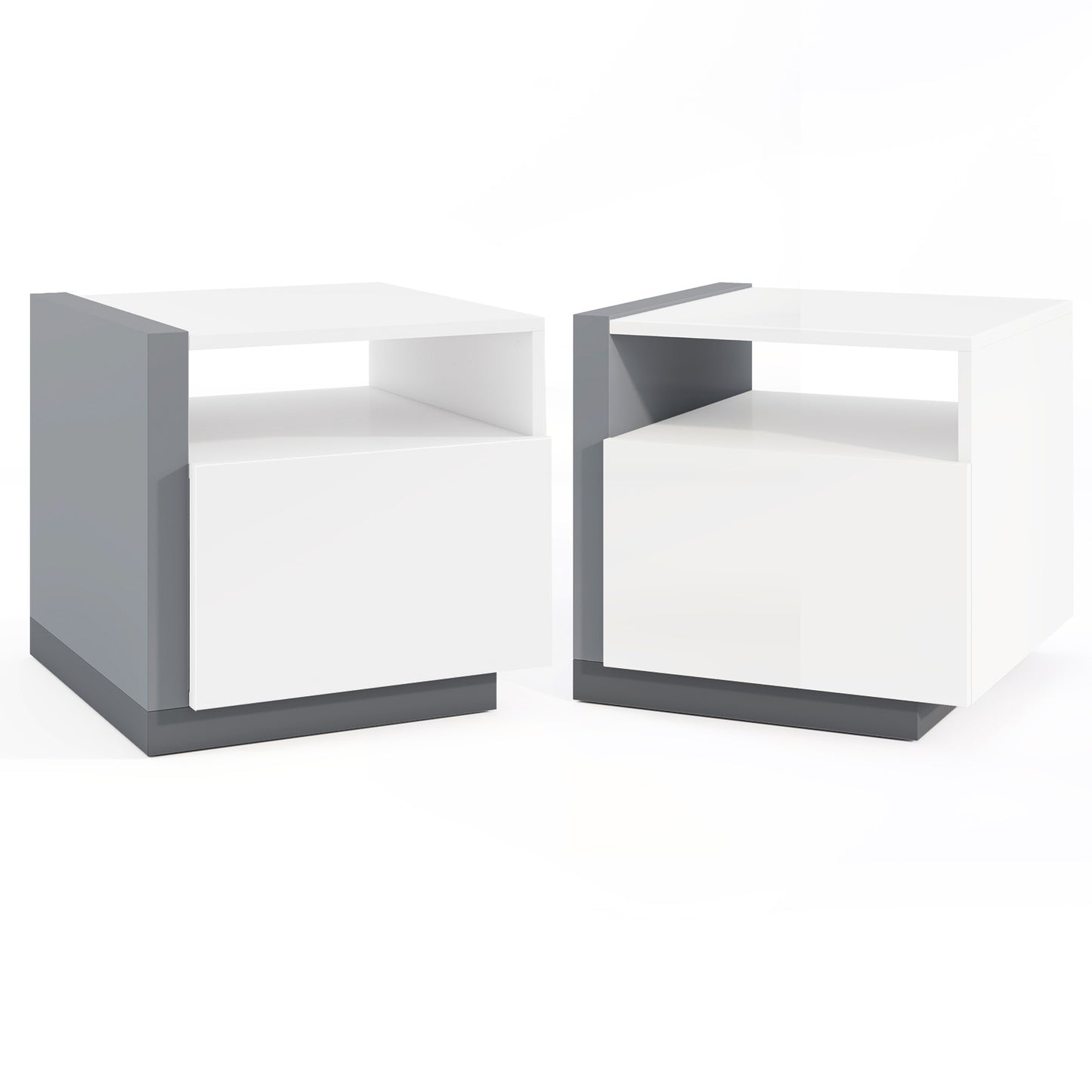 Stylish Modern Nightstand with Drawer for Bedroom Organization