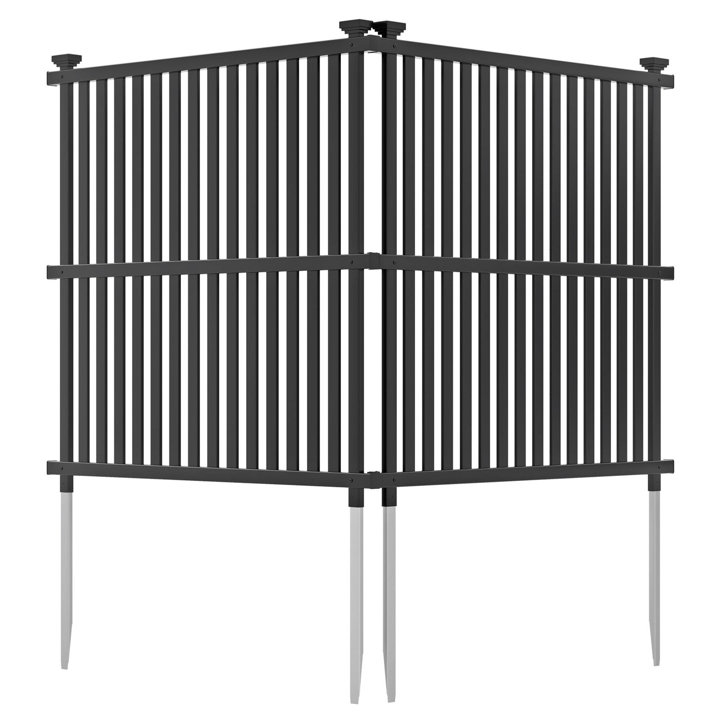 Outdoor Air Conditioner Privacy Fence Panel with Metal Stakes for Enhanced Stability