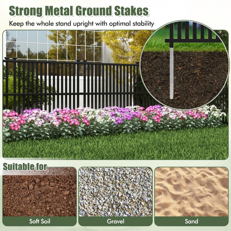 Outdoor Air Conditioner Privacy Fence Panel with Metal Stakes for Enhanced Stability