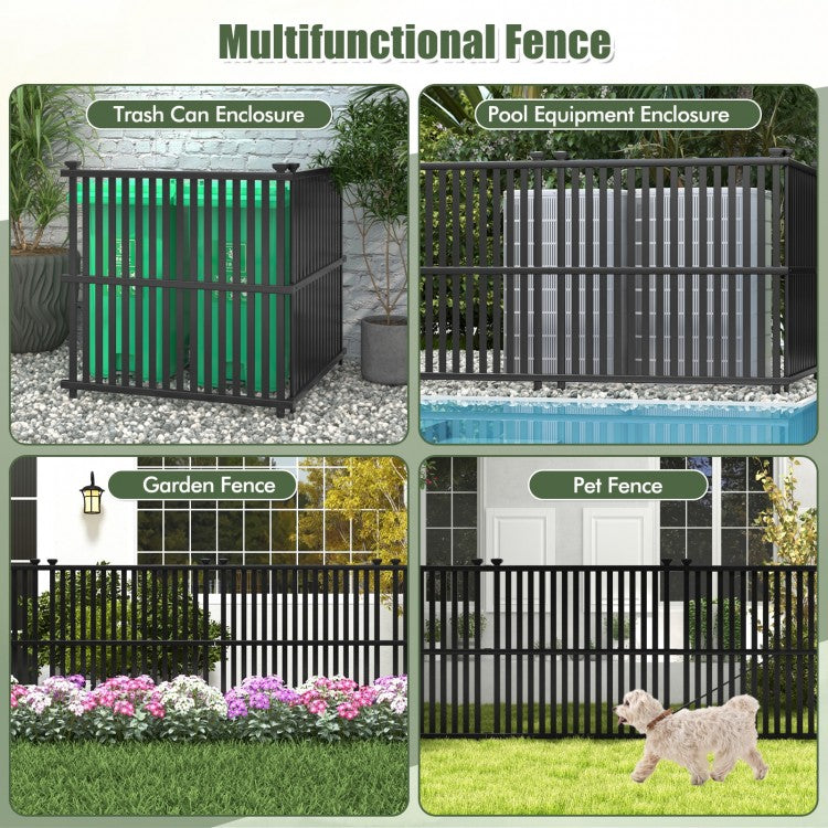 Outdoor Air Conditioner Privacy Fence Panel with Metal Stakes for Enhanced Stability