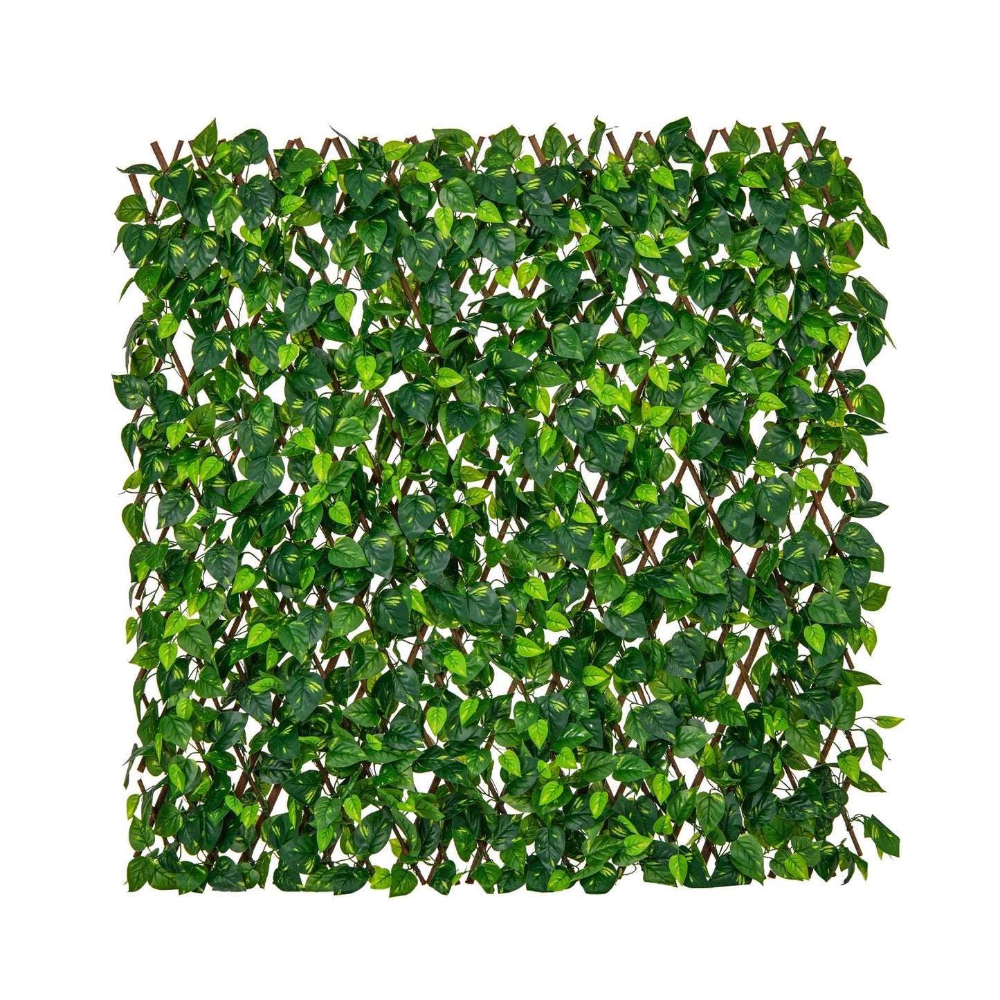 Expandable Faux Ivy Privacy Screen with Willow Frame – Decorative Artificial Fencing Panel