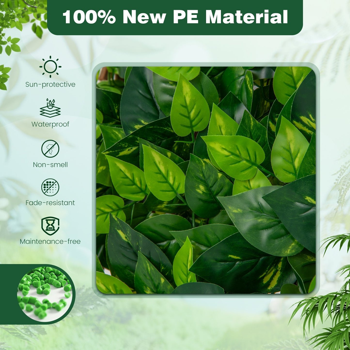 Expandable Faux Ivy Privacy Screen with Willow Frame – Decorative Artificial Fencing Panel