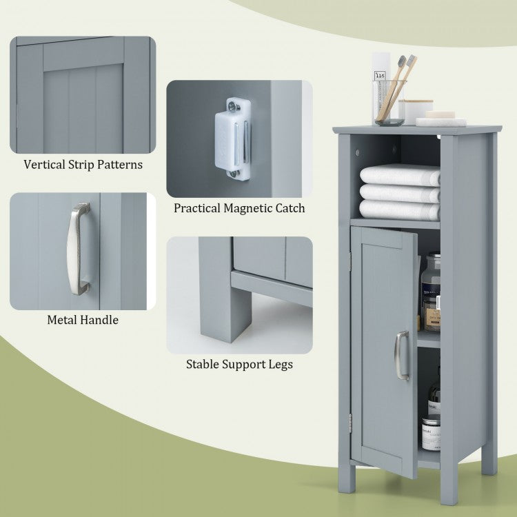 2-Tier Bathroom Storage Cabinet with Adjustable Shelves