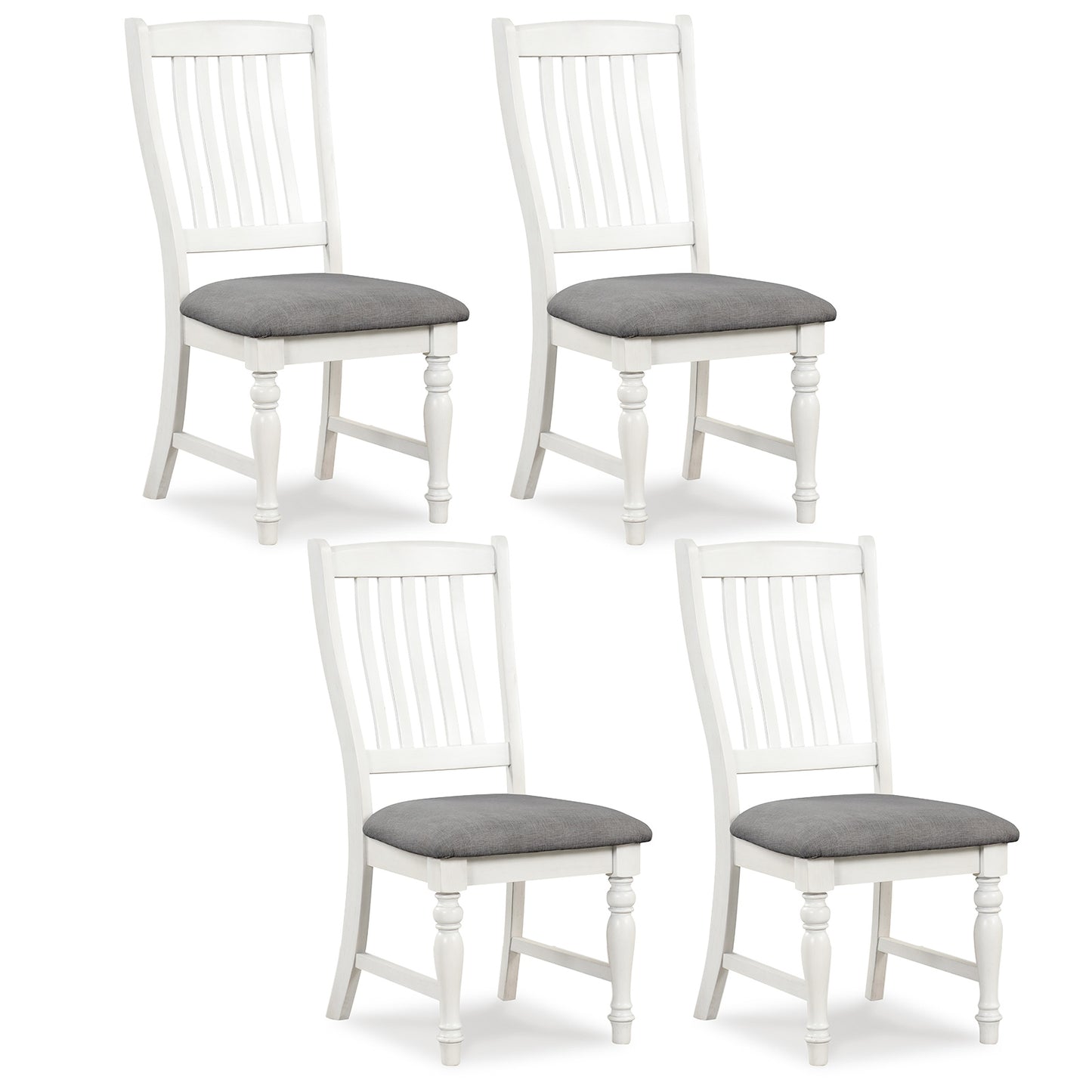 Dining Chairs with Solid Wood Legs and Comfortable Seat Set of 2