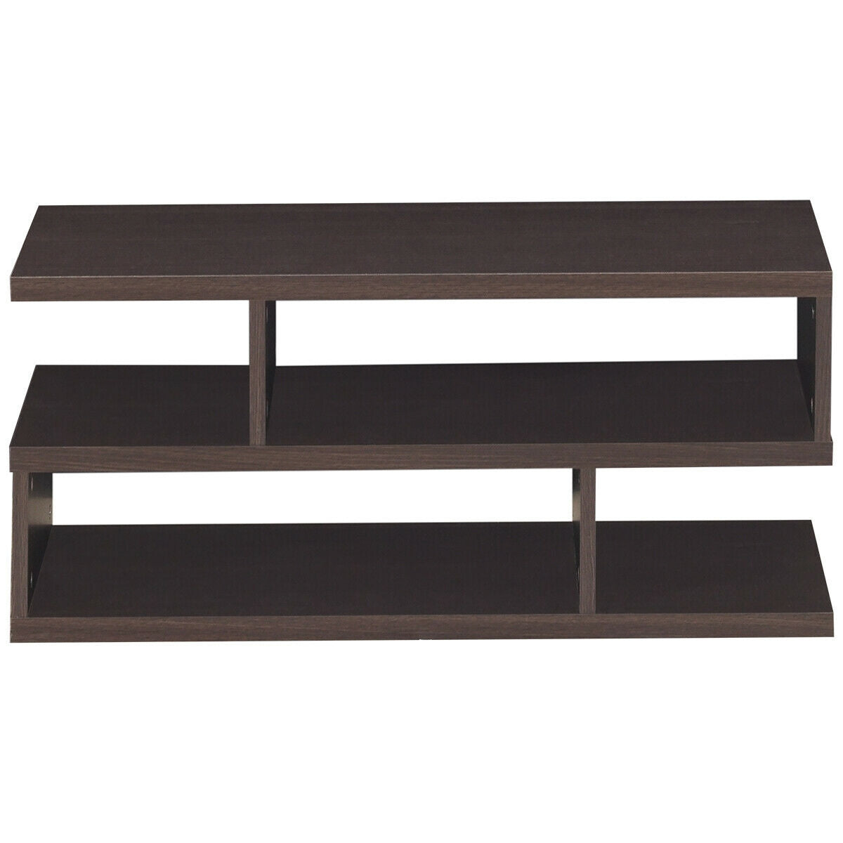 Contemporary 3 Tier Coffee Table with Spacious Storage Shelves