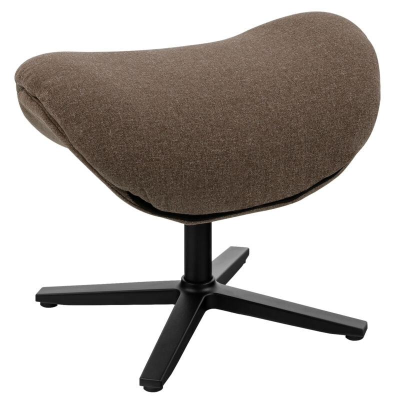Modern Swivel Rocking Chair with Matching Ottoman and Upholstered Seat - Brown