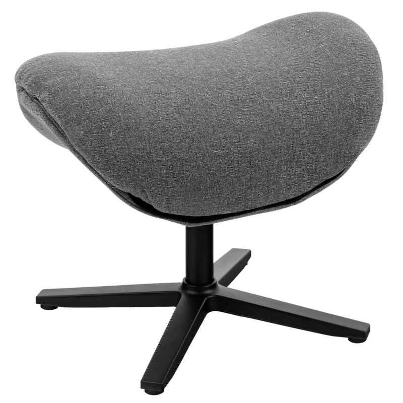 Modern Swivel Rocking Chair with Matching Ottoman and Upholstered Seat - Grey