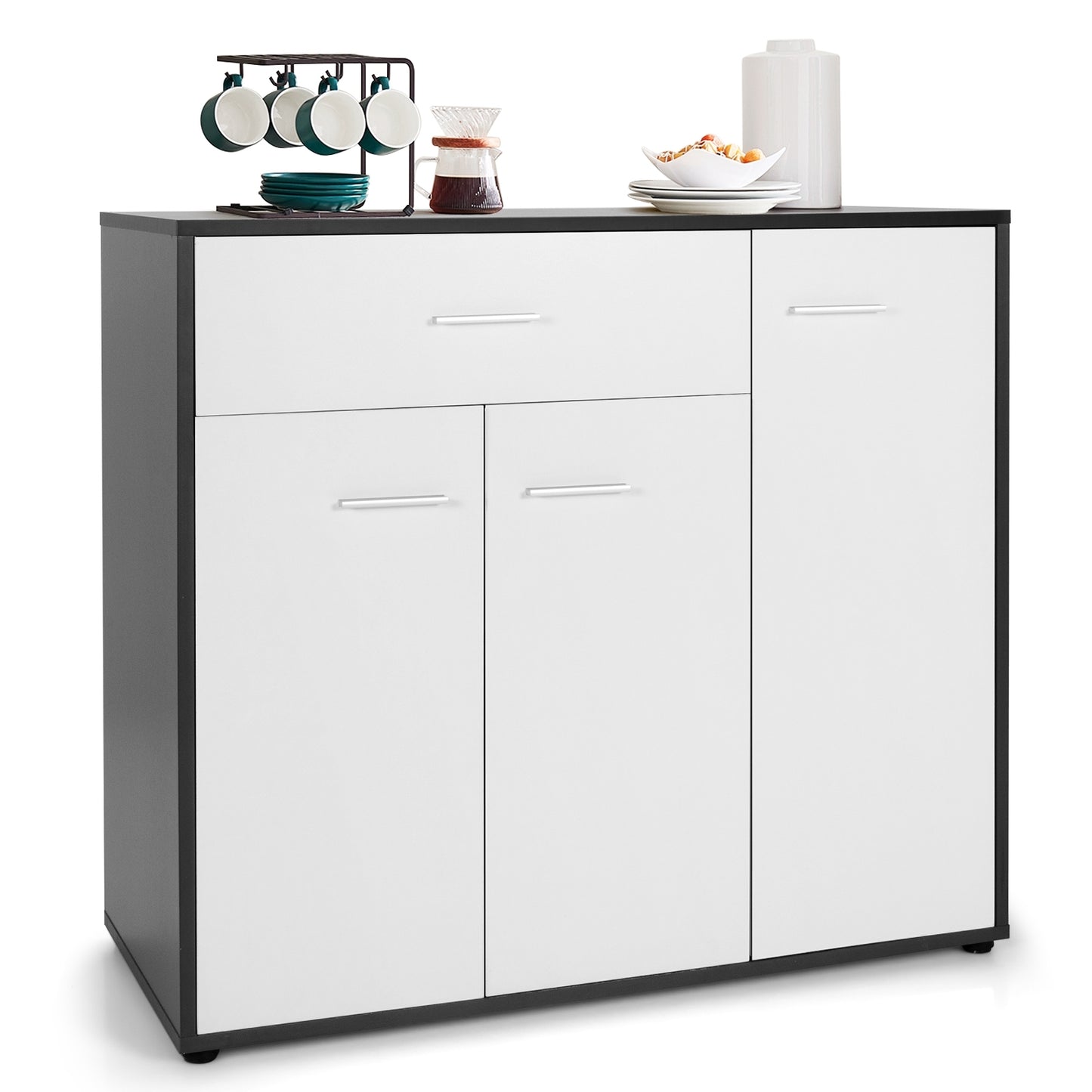 Modern Buffet Sideboard Cabinet with Spacious Storage and Wide Tabletop