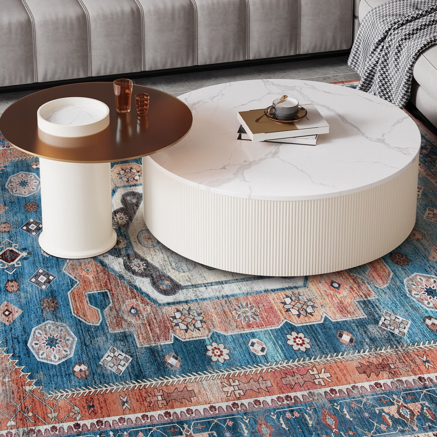 5 x 7 Foot Non-Shedding Distressed Vintage Area Rug for Indoor Spaces