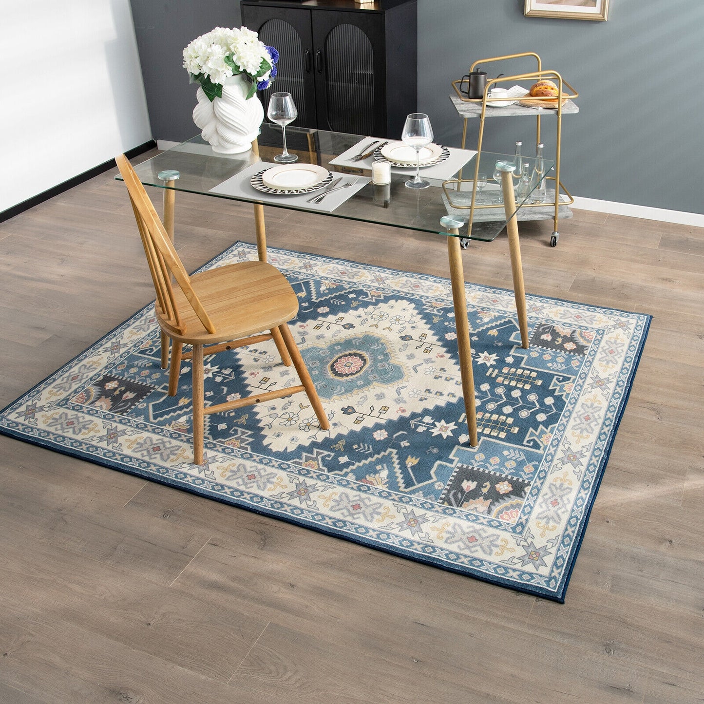 6'7" x 5'4" Faux Wool Area Rug – Comfortable, Durable, and Stylish Home Decoration